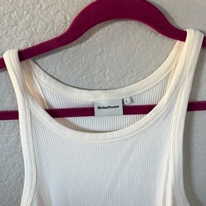 Richer Poorer Ivory Ribbed Tank